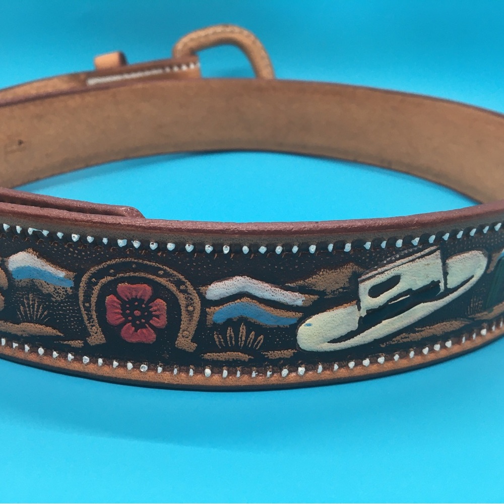 Handcrafted Leather Belt with Western Design